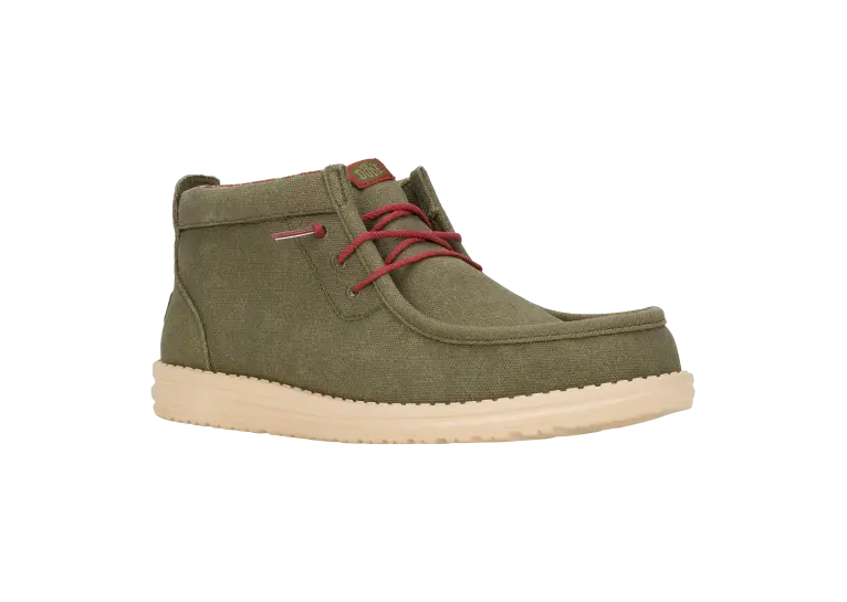 Hey Dude Wally Mid Waxed Canvas Men's - Browns Shoe Fit Company